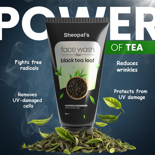 Black Tea Face Wash | For Glowing Skin With Black Tea And Green Tea Leaves