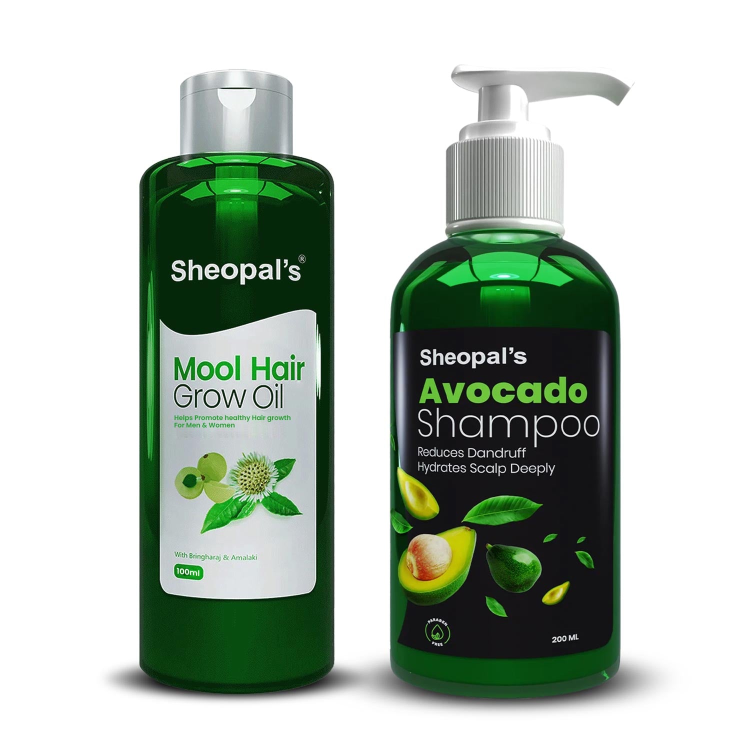 Mool Hair Grow Oil & Avocado Shampoo Combo Promote Hair Growth Sheopals