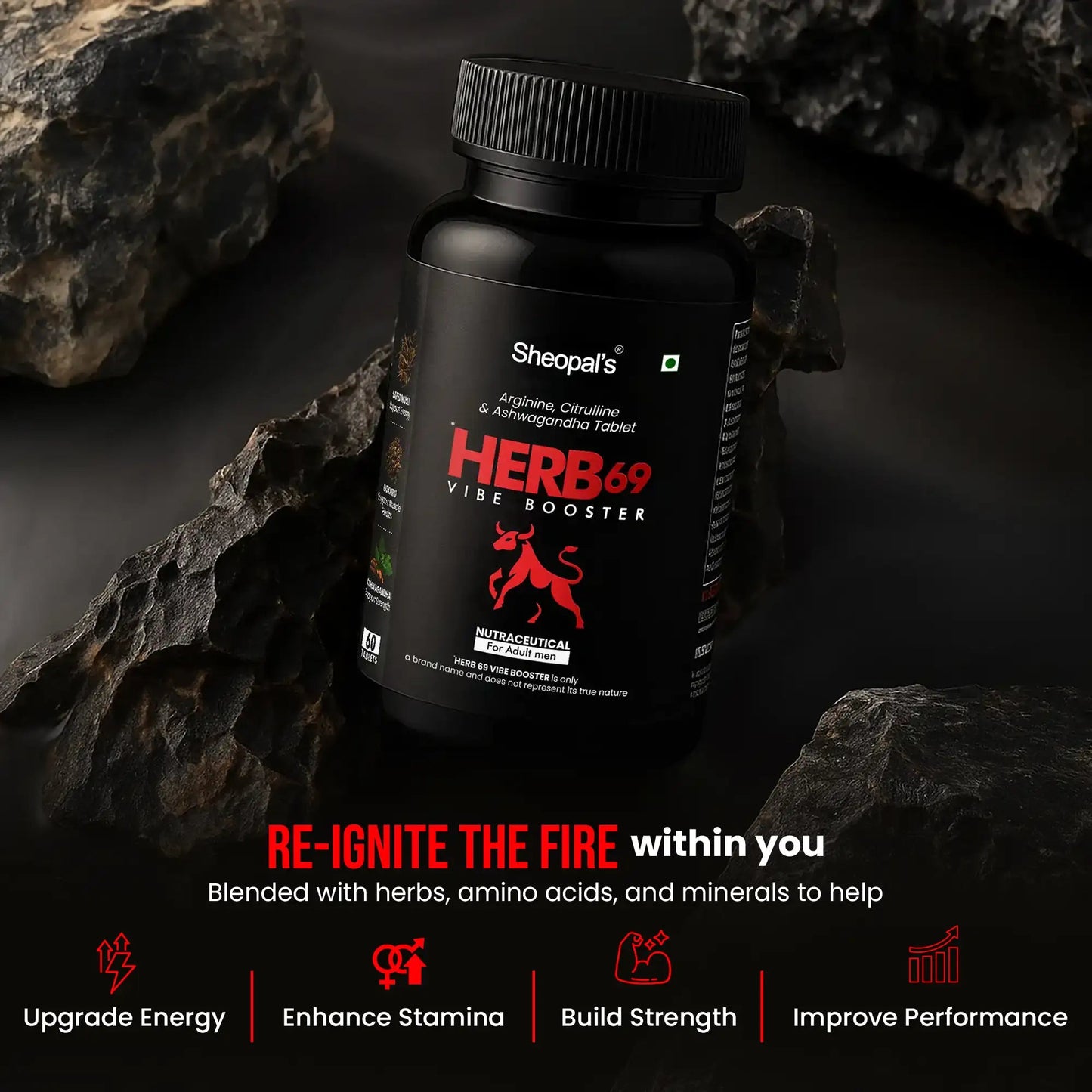 Herb69 Vibe Booster – Ayurvedic Medicine For Energy and Stamina Sheopals