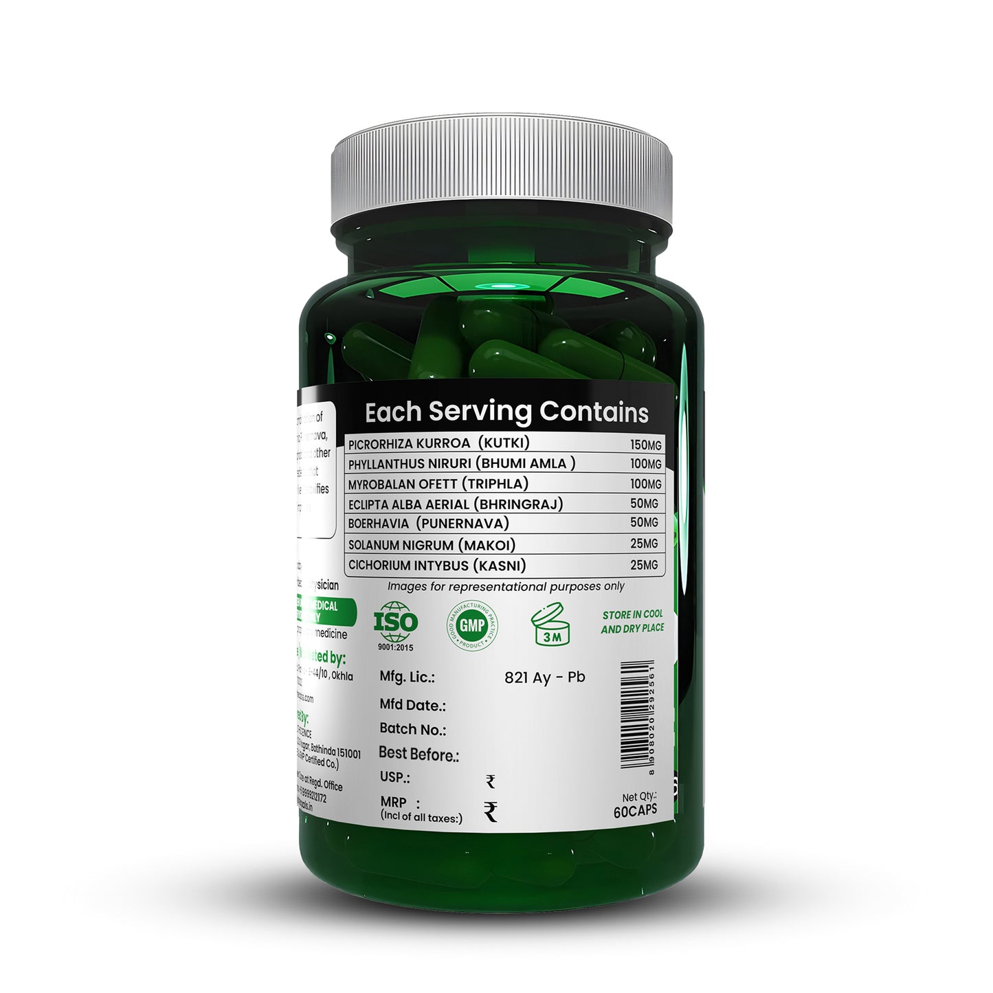 Sheopal's Ayurvedic Liver Care Capsules for Detoxification and Fatty Liver