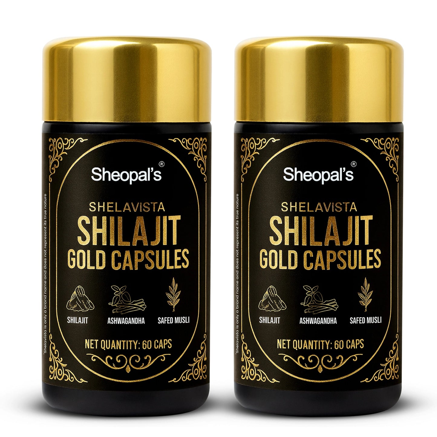 Shelavista Shilajit Gold Capsules - Natural Support to Enhance Energy, Stamina, and Vitality Sheopals