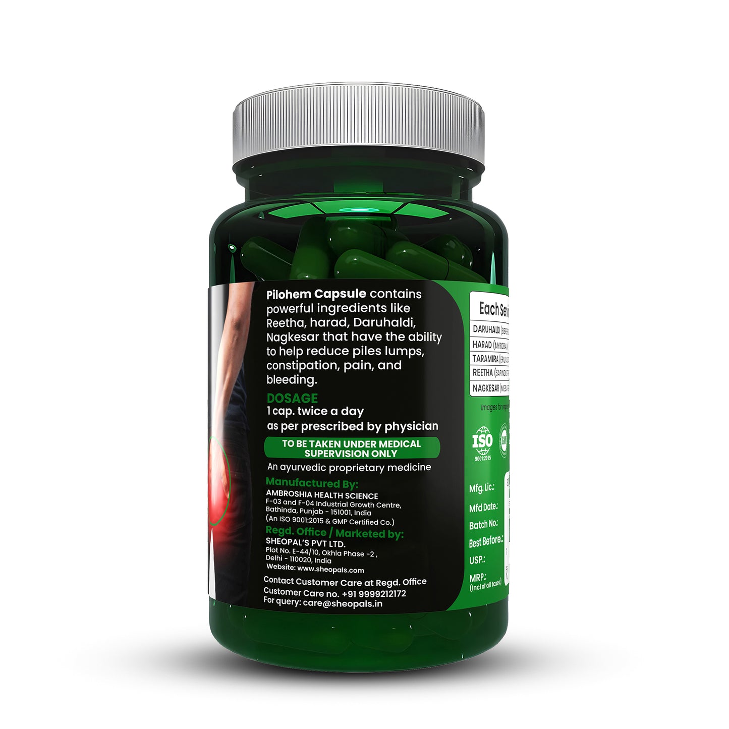 Sheopal's Pilohem Piles Care Capsules for Piles Relief