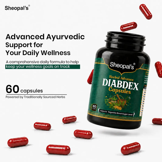 Herbal Advanced Diabdex Capsules | Ayurvedic Wellness Formula | 60 Capsules