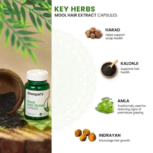 Mool Hair Growth Oil and Capsule Combo with Amla Sheopals