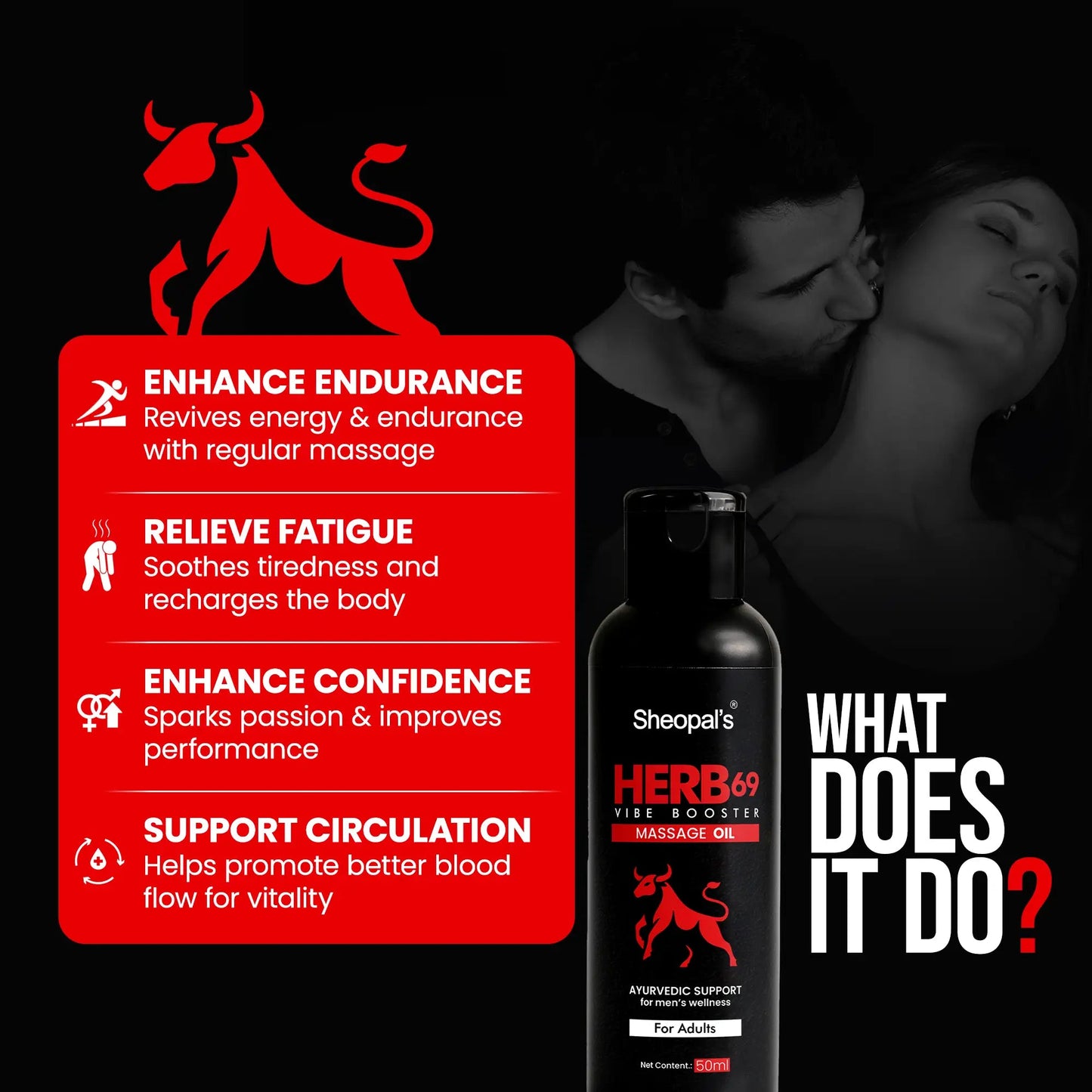 Herb69 Vibe Booster Oil | Ultimate Stamina Booster for Energy & Performance Sheopals