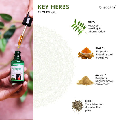 Pilohem: Best Ayurvedic Capsule and Oil for Piles Sheopals