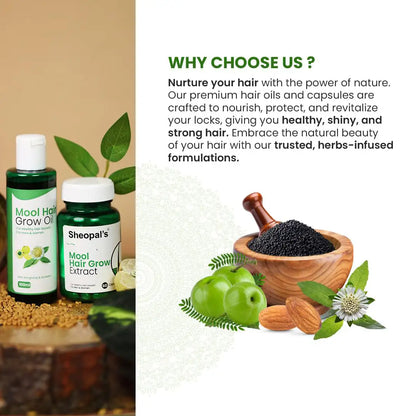 Mool Hair Growth Oil and Capsule Combo with Amla