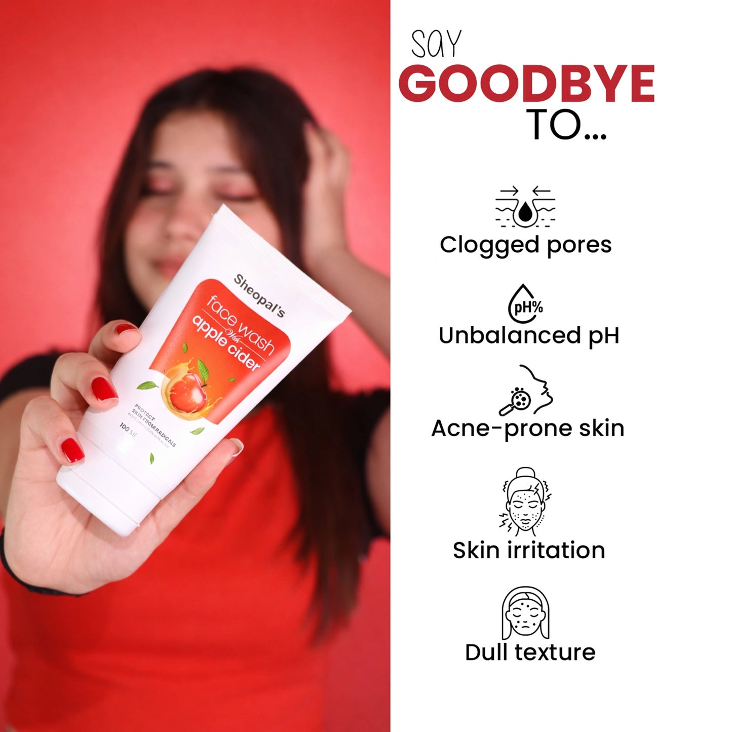 Apple Cider Face Wash – Deep Cleanser for Acne, pH Balance & Glowing Skin (100ml)