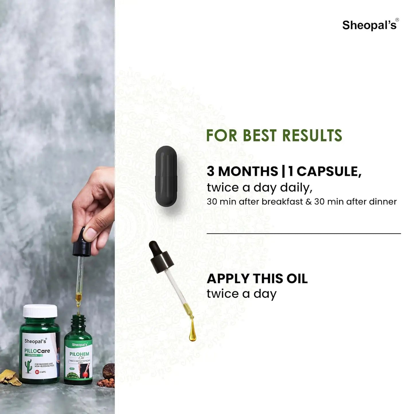 Pillocare Capsules and oil  : Best Piles Treatment in Ayurveda