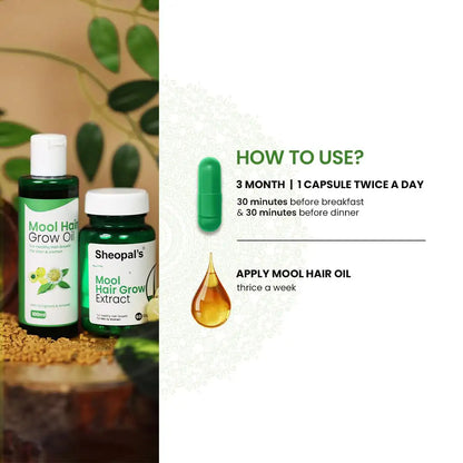 Mool Hair Growth Oil and Capsule Combo with Amla