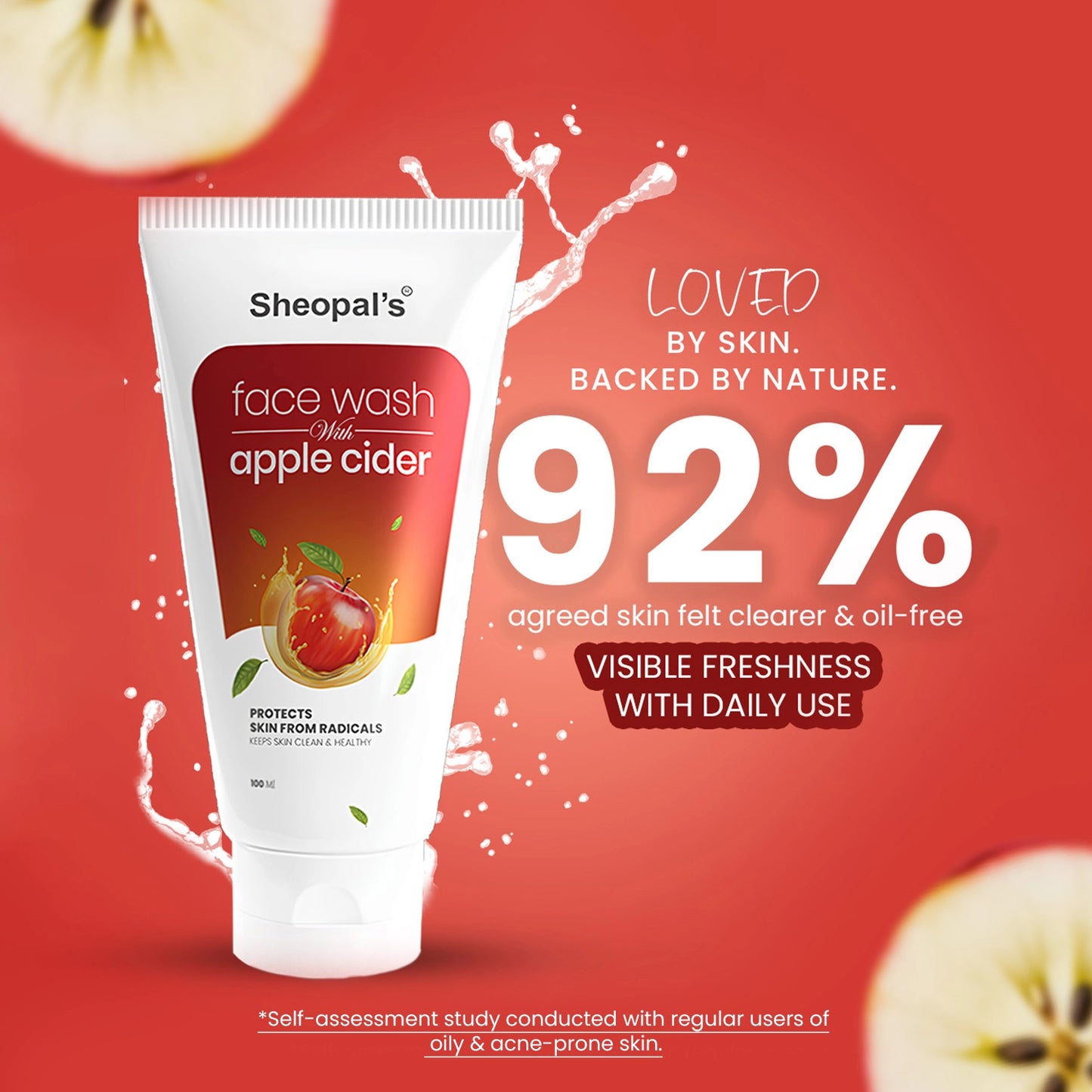 Apple Cider Face Wash – Deep Cleanser for Acne, pH Balance & Glowing Skin (100ml)