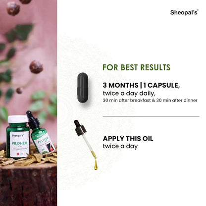 Pilohem: Best Ayurvedic Capsule and Oil for Piles Sheopals