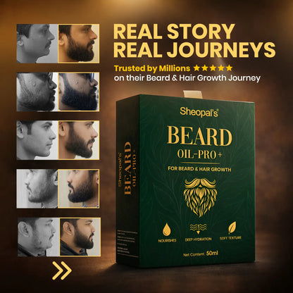 Sheopal’s Beard Oil Pro+ | Daily Beard Grooming & Care Essential | Lightweight Nourishing Oil | 50ml
