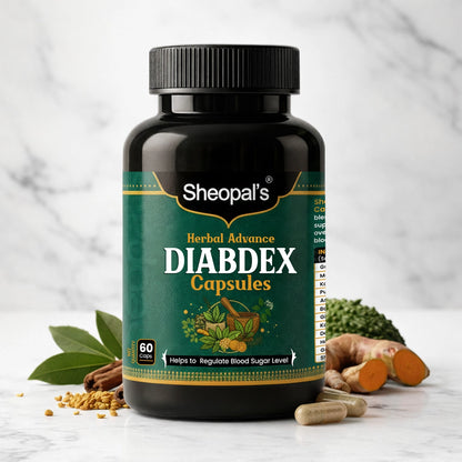 Sheopal's Herbal Advanced Diabdex Capsules | Supports Healthy Sugar Levels | 60 Capsules