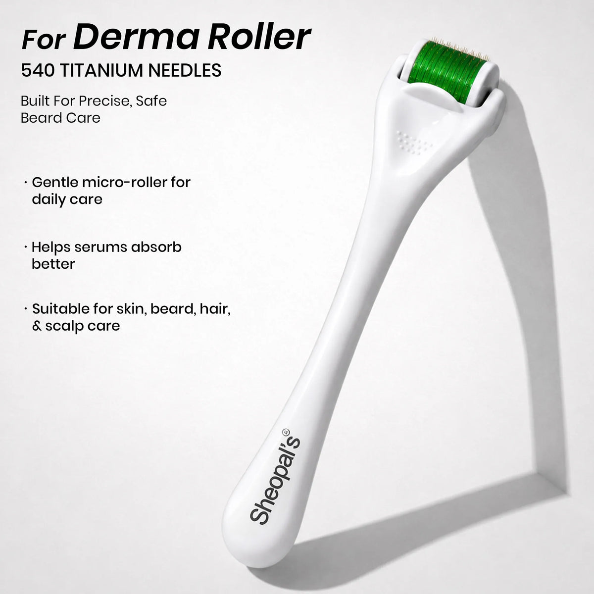 Beard Serum + Derma Roller Combo | Beard Growth Combo for Thicker, Fuller Beard