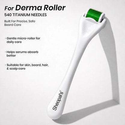 Beard Serum + Derma Roller Combo | Beard Growth Combo for Thicker, Fuller Beard