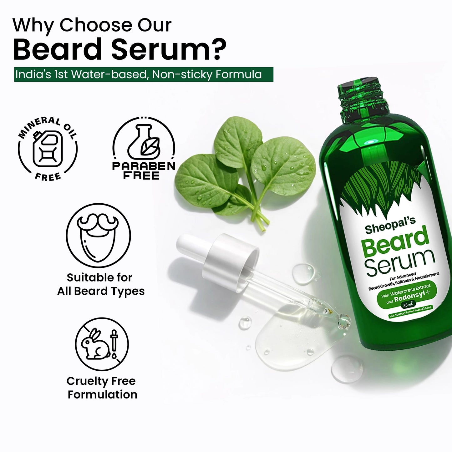 Sheopal’s Beard Serum for Healthy-Looking Beard | 35ml