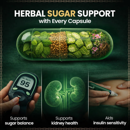 Sheopal's Herbal Advanced Diabdex Capsules | Supports Healthy Sugar Levels | 60 Capsules