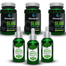 Sheopal’s Beard Serum & Beard Growth Capsules Combo | Complete Beard Care Duo