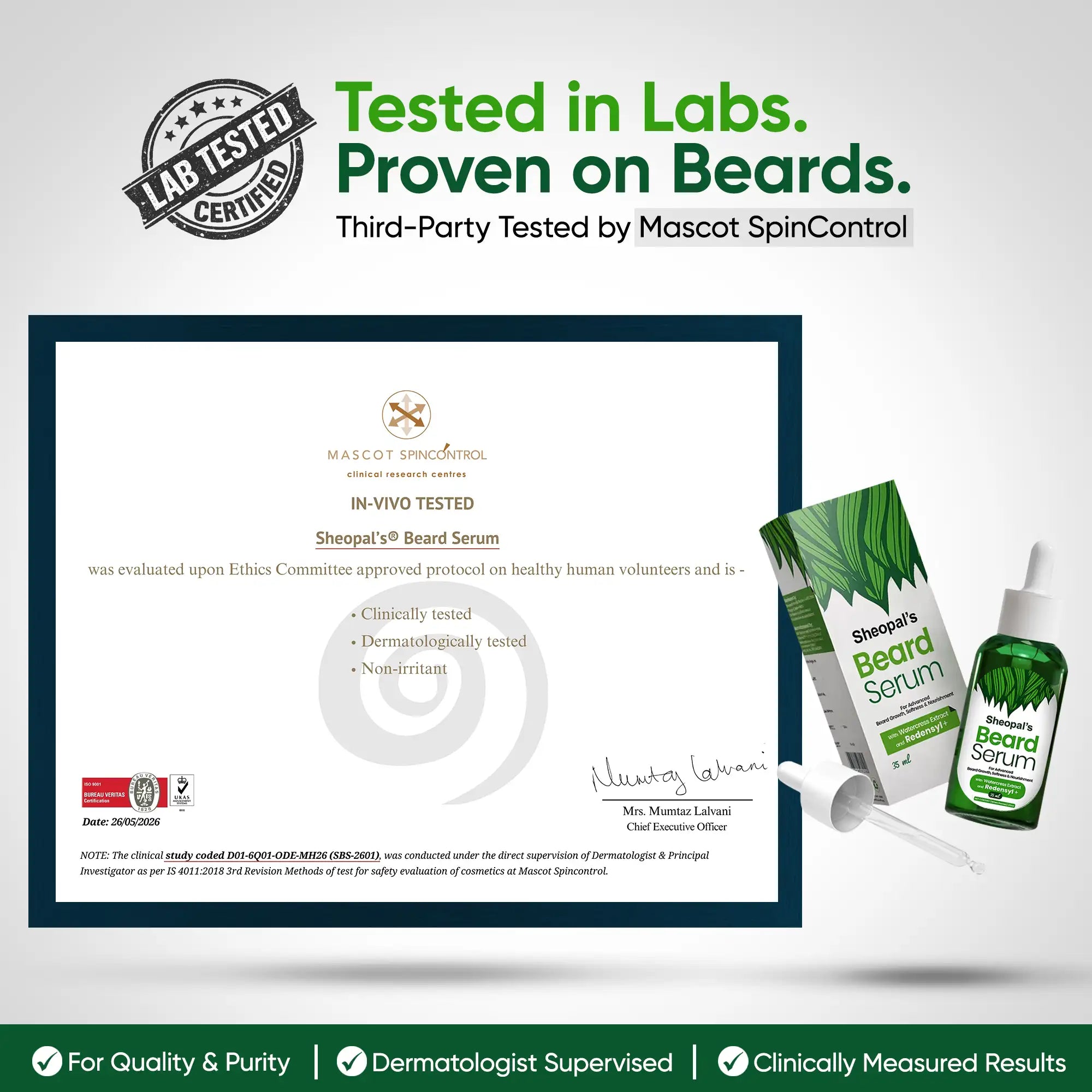 Lab certificate