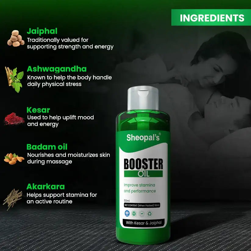 Sheopal's Booster Oil | Ayurvedic Massage Oil for Daily Energy & Relaxation