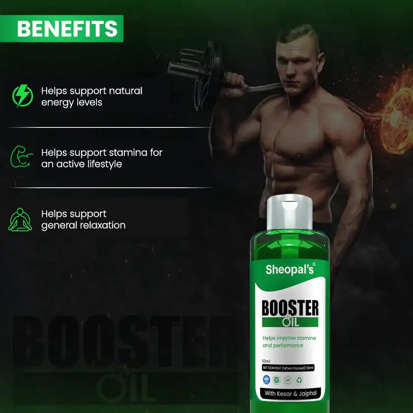 Sheopal's Booster Oil | Ayurvedic Massage Oil for Daily Energy & Relaxation