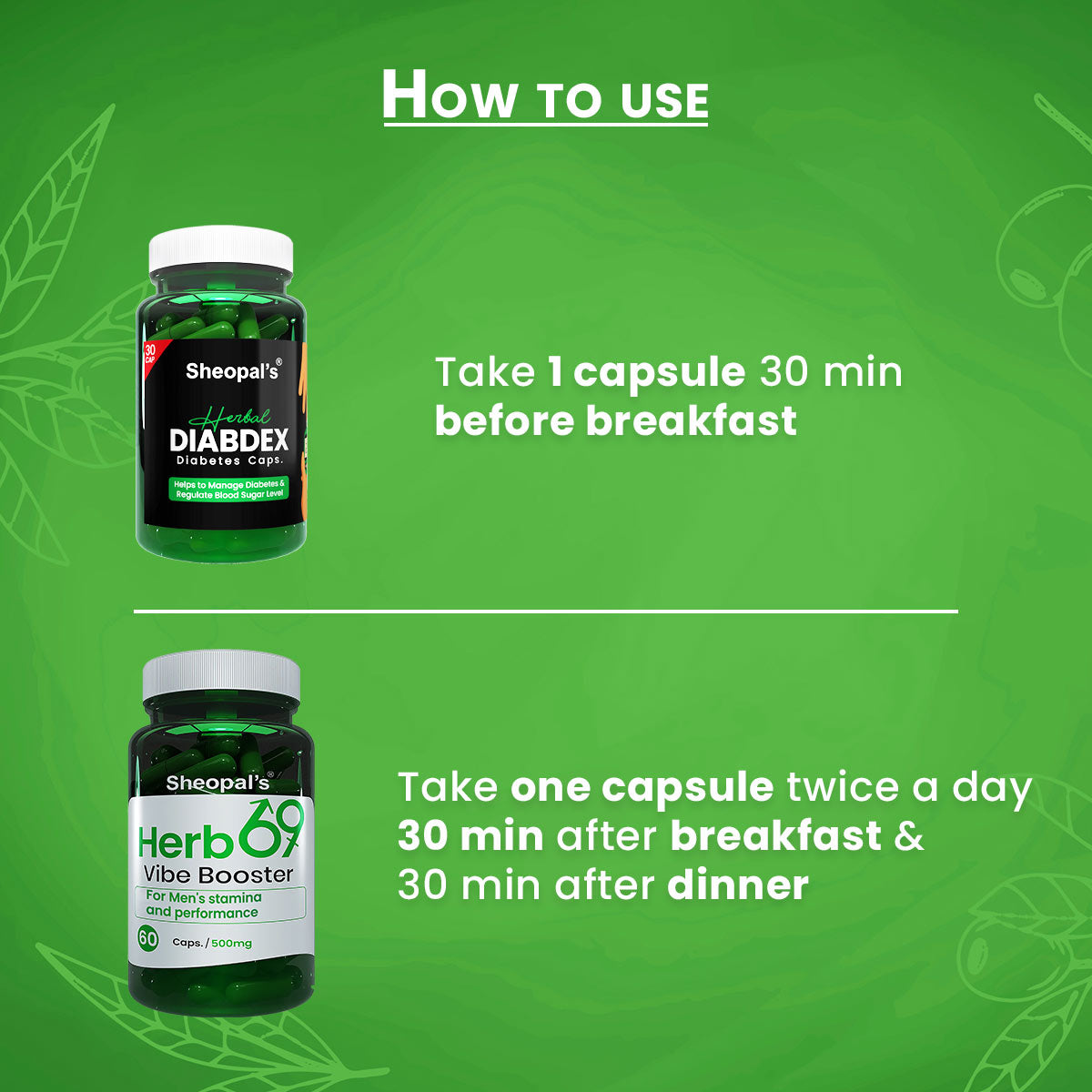 How to use herbal diabdex and herb69
