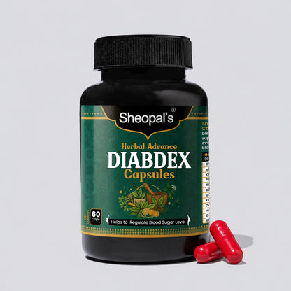 Sheopal's Herbal Advanced Diabdex Capsules | Supports Healthy Sugar Levels | 60 Capsules