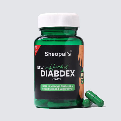 Sheopal’s Herbal Diabdex Caps | Supports Healthy Blood Sugar Management | 30 Caps
