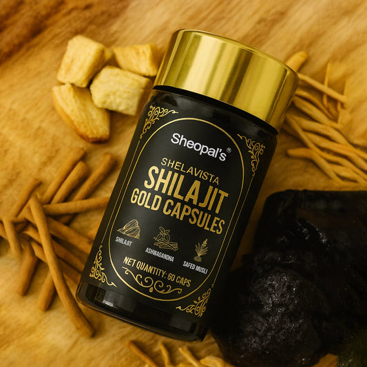 Shelavista Shilajit Gold Capsules - Natural Support to Enhance Energy, Stamina, and Vitality Sheopals