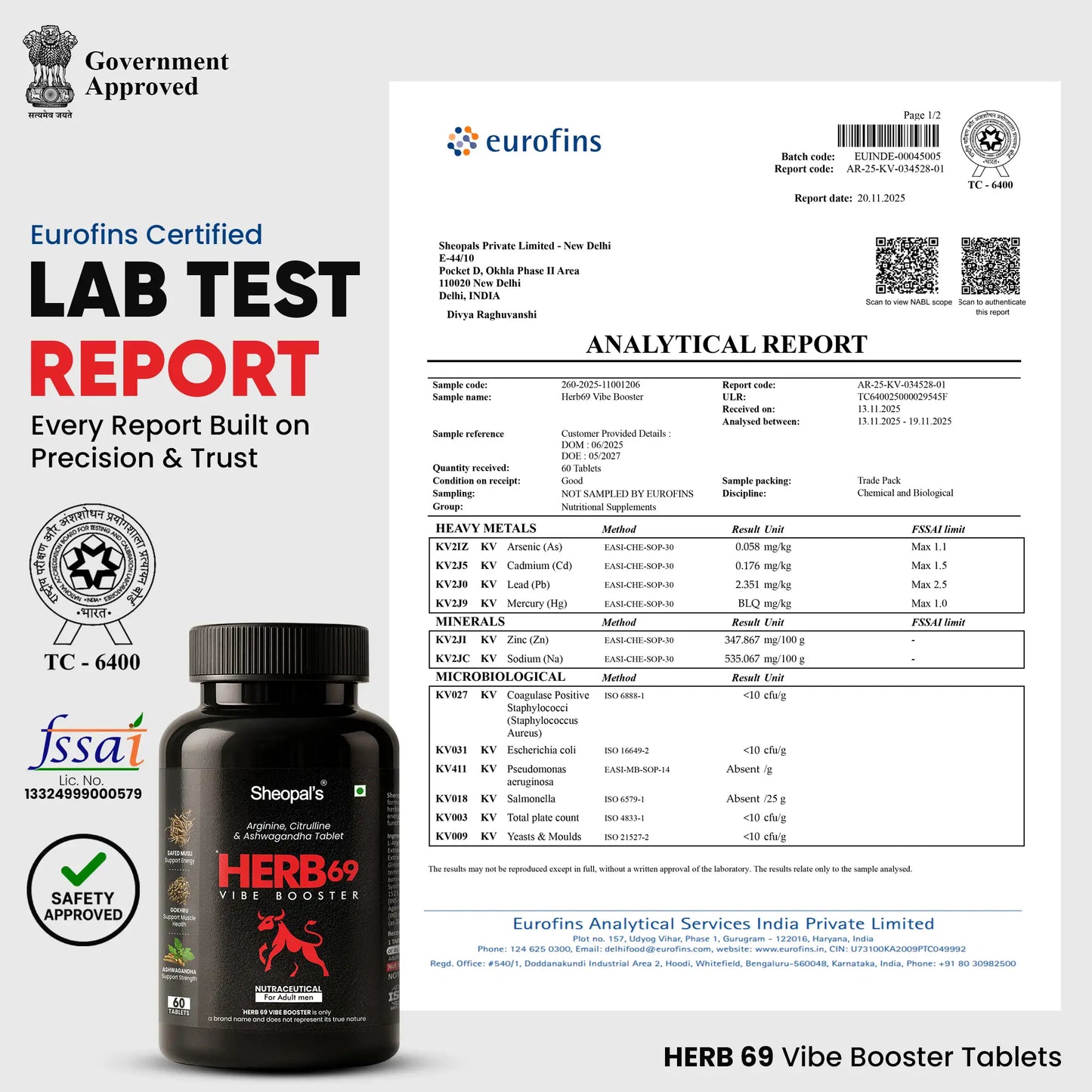 Herb69 Vibe Booster Tablet  – Best Energy Supplements For Stamina