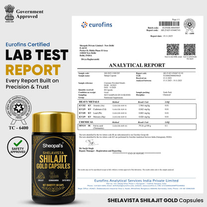 Shelavista Shilajit Gold Capsules – Ayurvedic Formula to Enhance Energy, Strength & Vitality