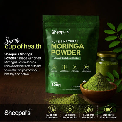 Sheopal's Moringa Leaf Powder | Naturally Boost Energy Levels, Improves Stamina & Vitality Sheopals