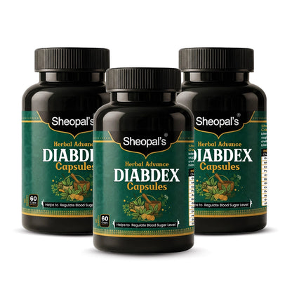 Sheopal's Herbal Advanced Diabdex Capsules | Supports Healthy Sugar Levels | 60 Capsules