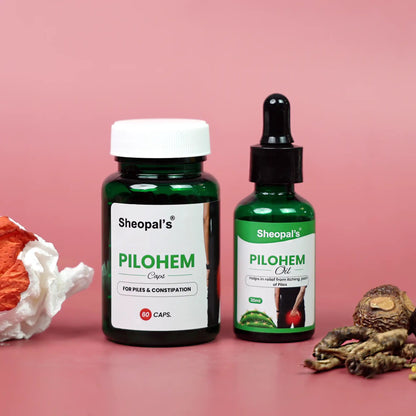 Pilohem: Best Ayurvedic Capsule and Oil for Piles Sheopals