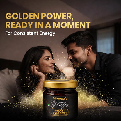 Sheopal’s Shelatejas Shilajit Gold Resin | Ayurvedic Care For Daily Strength, Stamina & Wellness Support | 20 grams