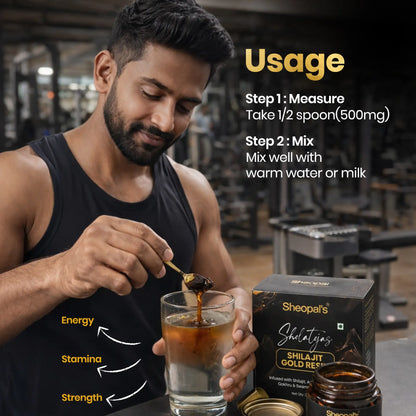 Shelatejas Shilajit Gold Resin | Ayurvedic Formula for Overall Health & Energy
