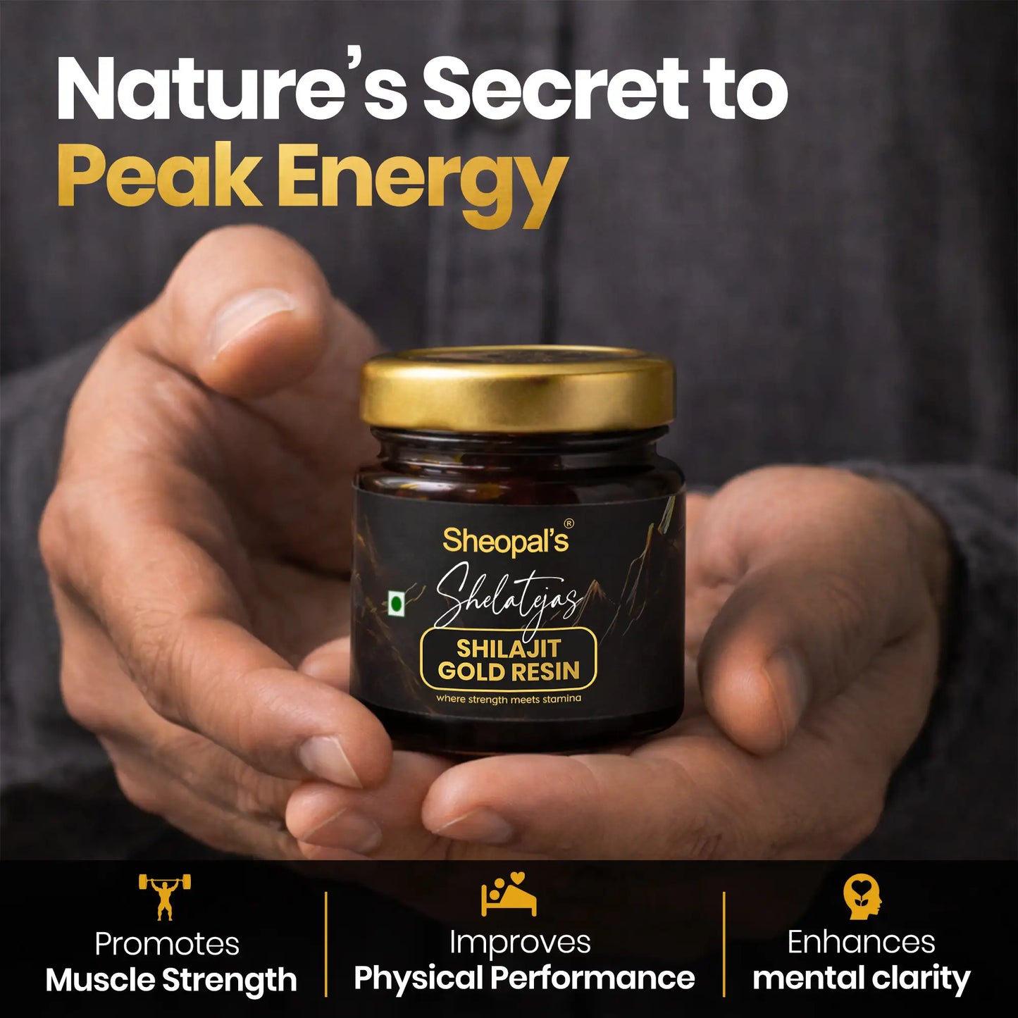Shelatejas Shilajit Gold Resin | Ayurvedic Formula for Overall Health & Energy