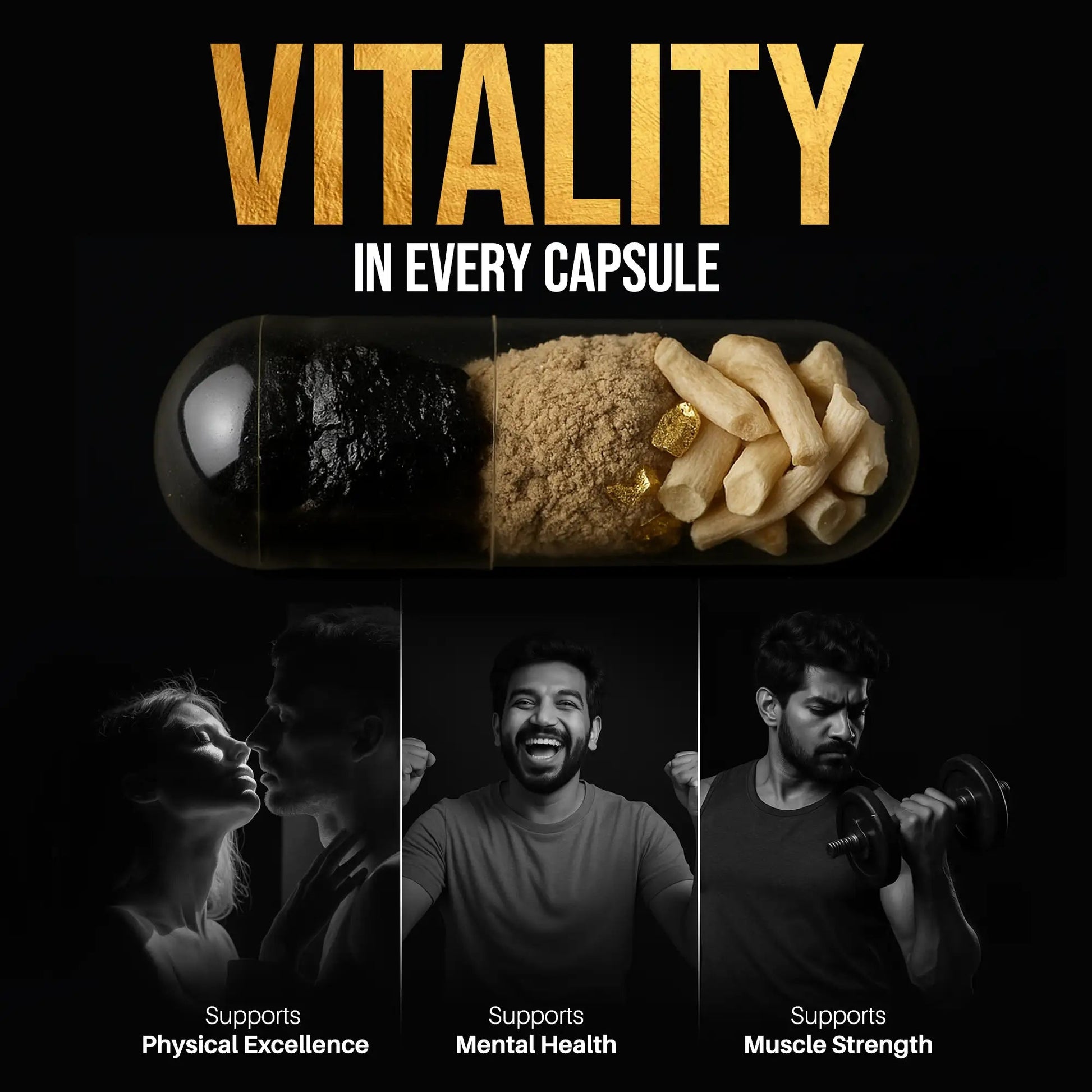 Shelavista Shilajit Gold Capsules - Natural Support to Enhance Energy, Stamina, and Vitality Sheopals