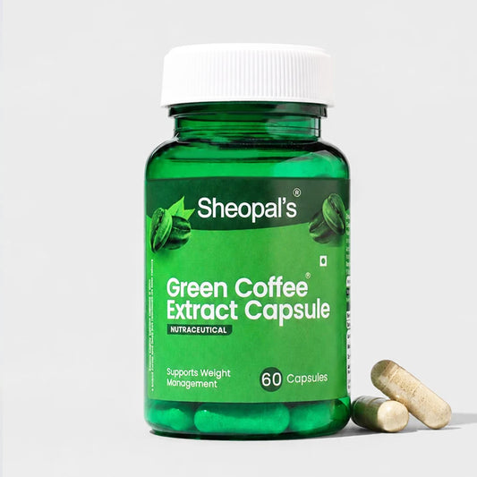 Sheopal’s Green Coffee Extract Capsules | Ayurvedic Weight Management Support | 60 Capsules