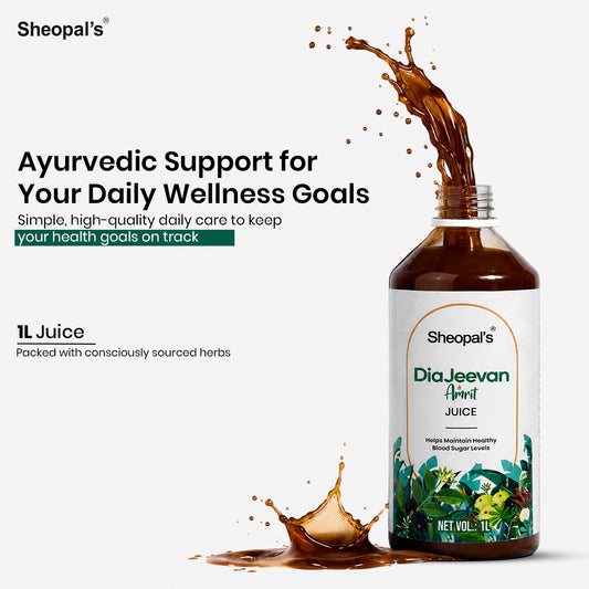 Sheopal's DiaJeevan Amrit Juice | Ayurvedic Herbal Juice for Metabolic Wellness & Daily Energy | 1L