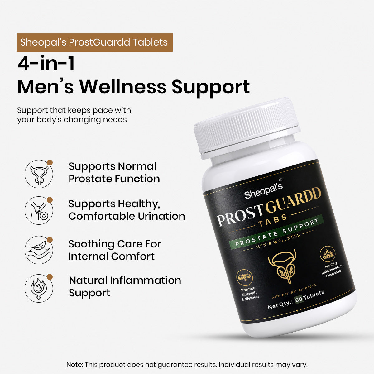 ProstGuardd Tablets | Ayurvedic Support for Prostate Health | 60 Tablets