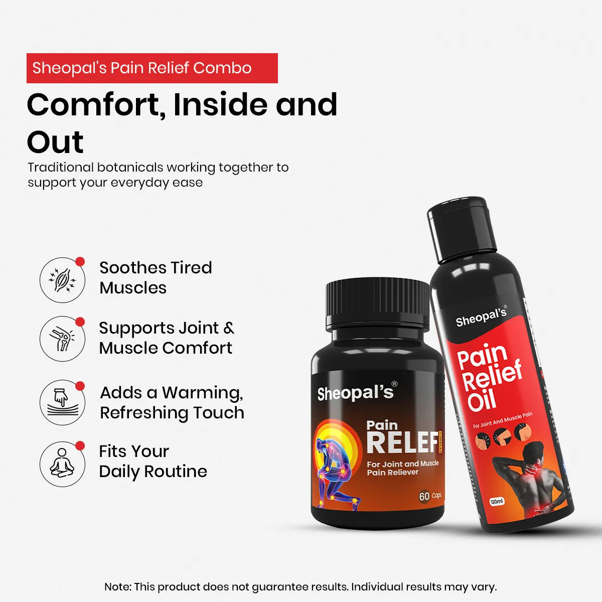 Pain Relief Oil and Extract Capsule For Joint & Muscle Pain