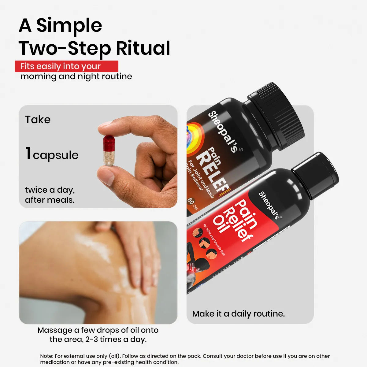 Pain Relief Oil and Extract Capsule For Joint & Muscle Pain