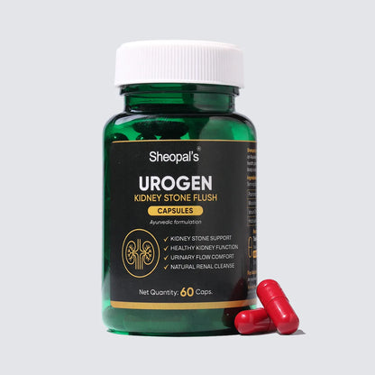Sheopal's UROGEN | Ayurvedic Kidney & Urinary Wellness Capsules | 60 Caps
