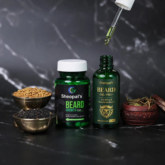 Beard Growth Oil and Capsule for Strong & Healthy Beard Growth