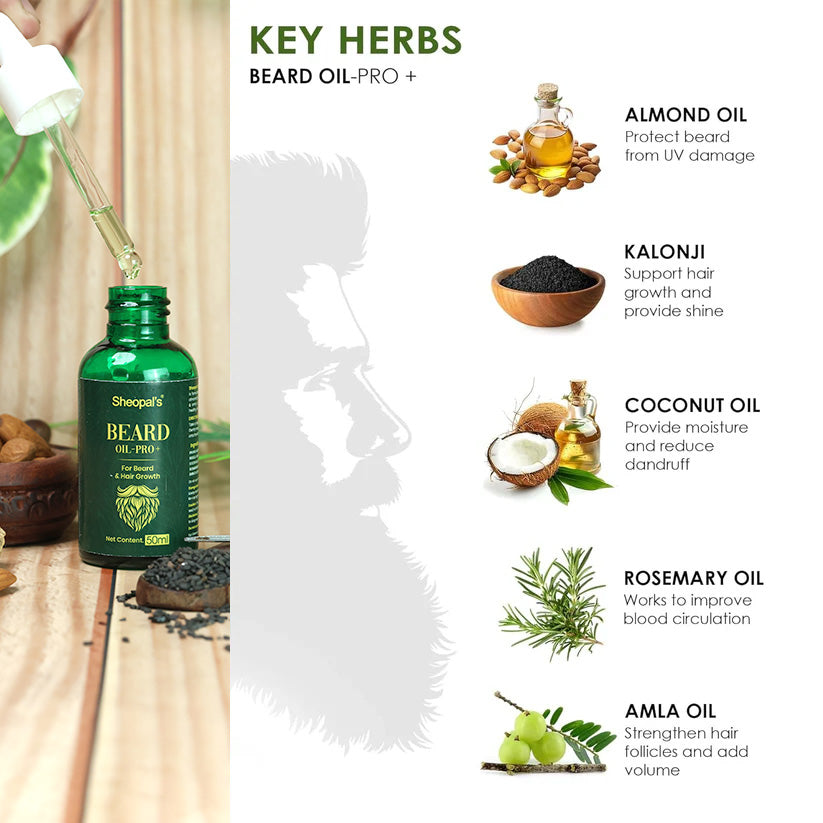 Beard Growth Oil and Capsule for Strong & Healthy Beard Growth