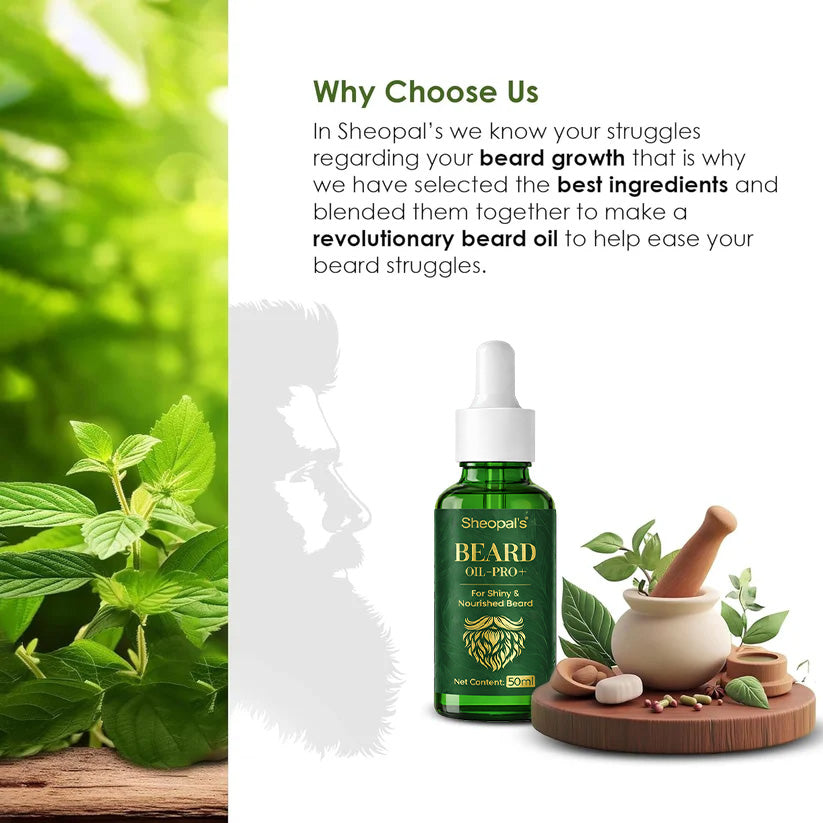 Beard Growth Oil and Capsule for Strong & Healthy Beard Growth