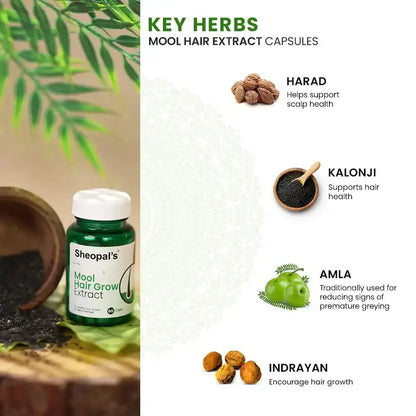 Mool Hair Grow Extract Capsule | Ayurvedic Hair Nourishment & Healthy Hair Support | 60 Caps