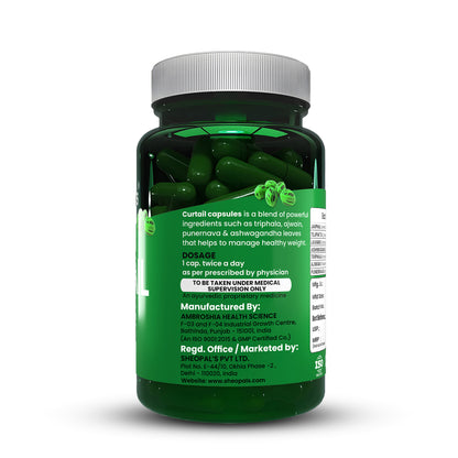 Sheopal’s Curtail | Ayurvedic Weight Management Capsules For Daily Wellness & Active Living | 60 Capsules